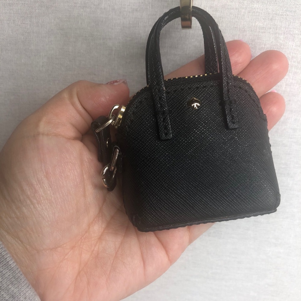 Mini Kate spade handbag keychain black